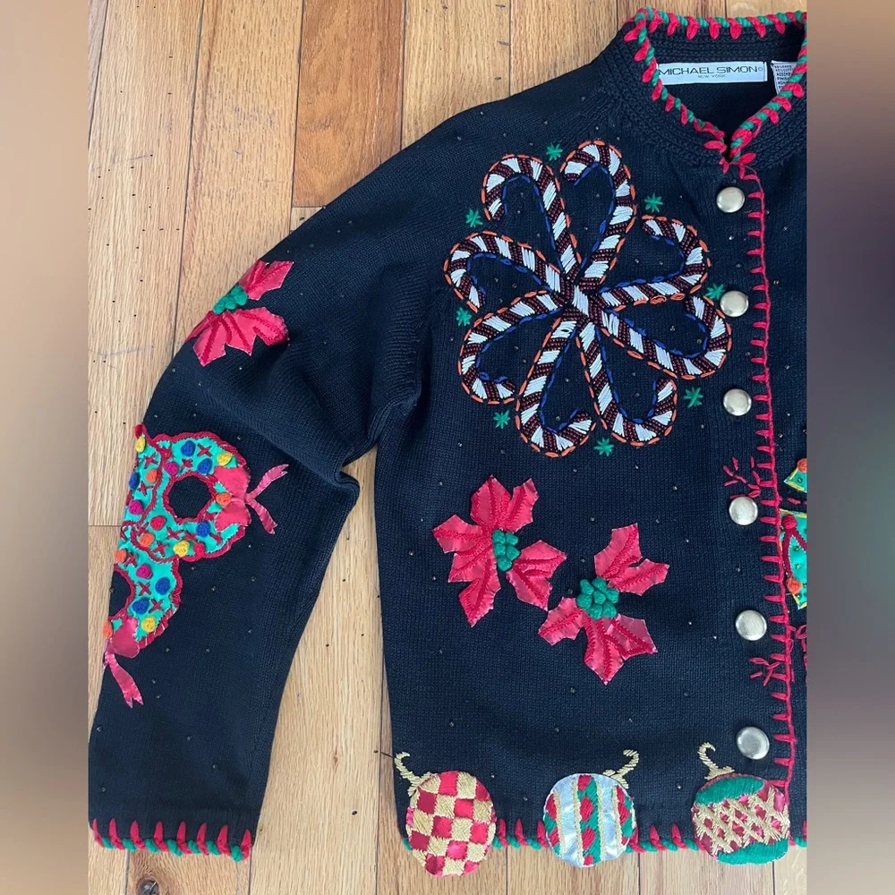 Micheal Simon Sweater Medium Christmas‎ EUC
